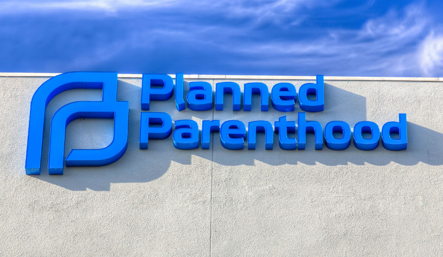 Planned Parenthood clinic exterior and logo. Planned Parenthood is a non-profit organization that provides reproductive health services.